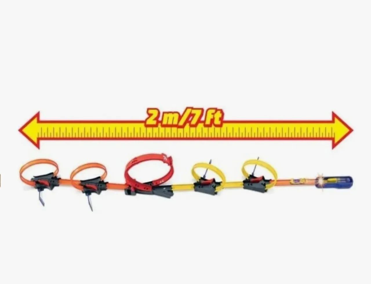 Pista de carrinho hotwheels lopping usada e completa - Foto 5
