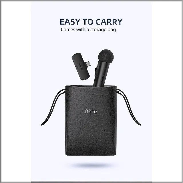 Microfone de Lapela Sem Fio Fifine M6 para Celular Android 2.4g Lacrado - Foto 3