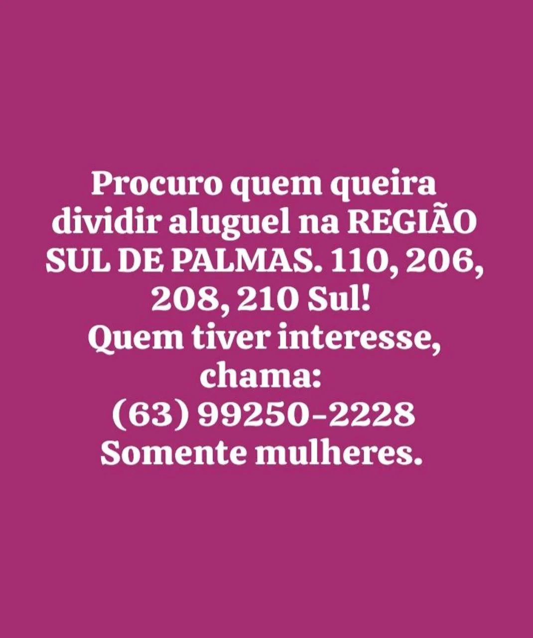 Procuro aluguel pra dividir. 