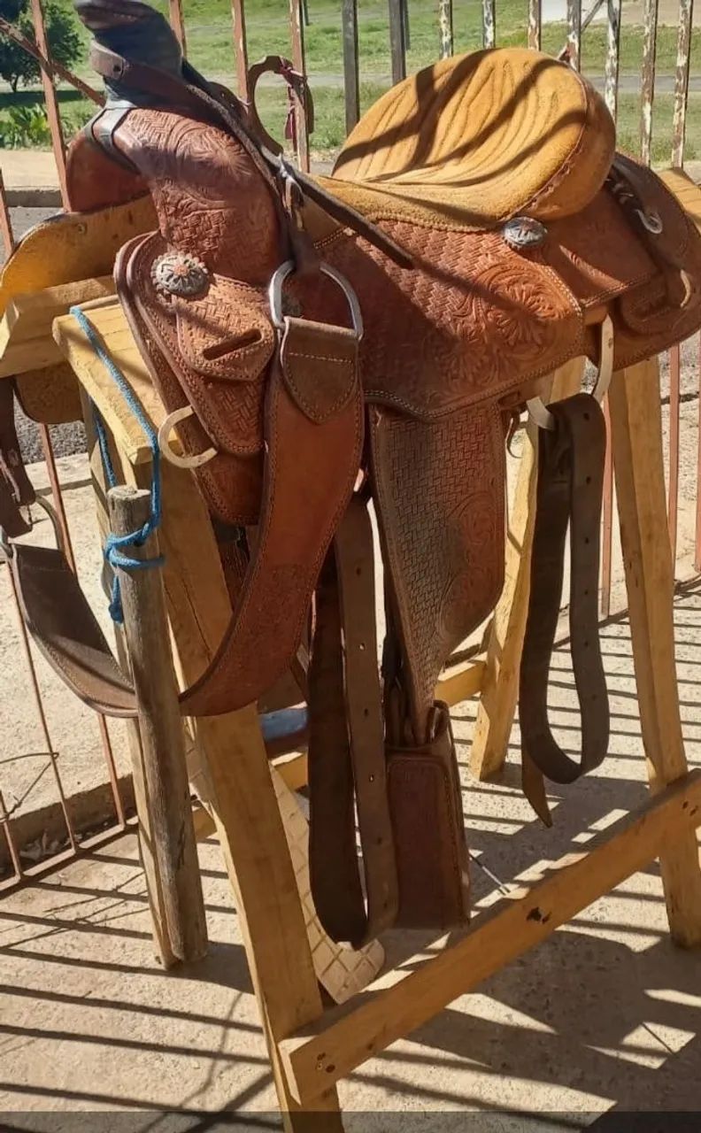 Vendo sela de laço 15 polegadas completa 