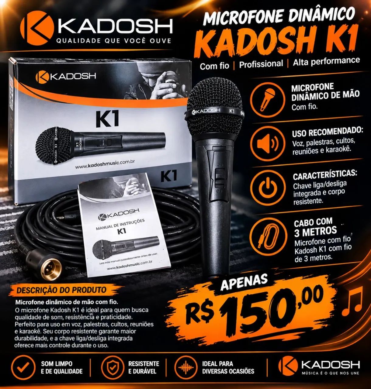 Microfone k1 - Foto 3