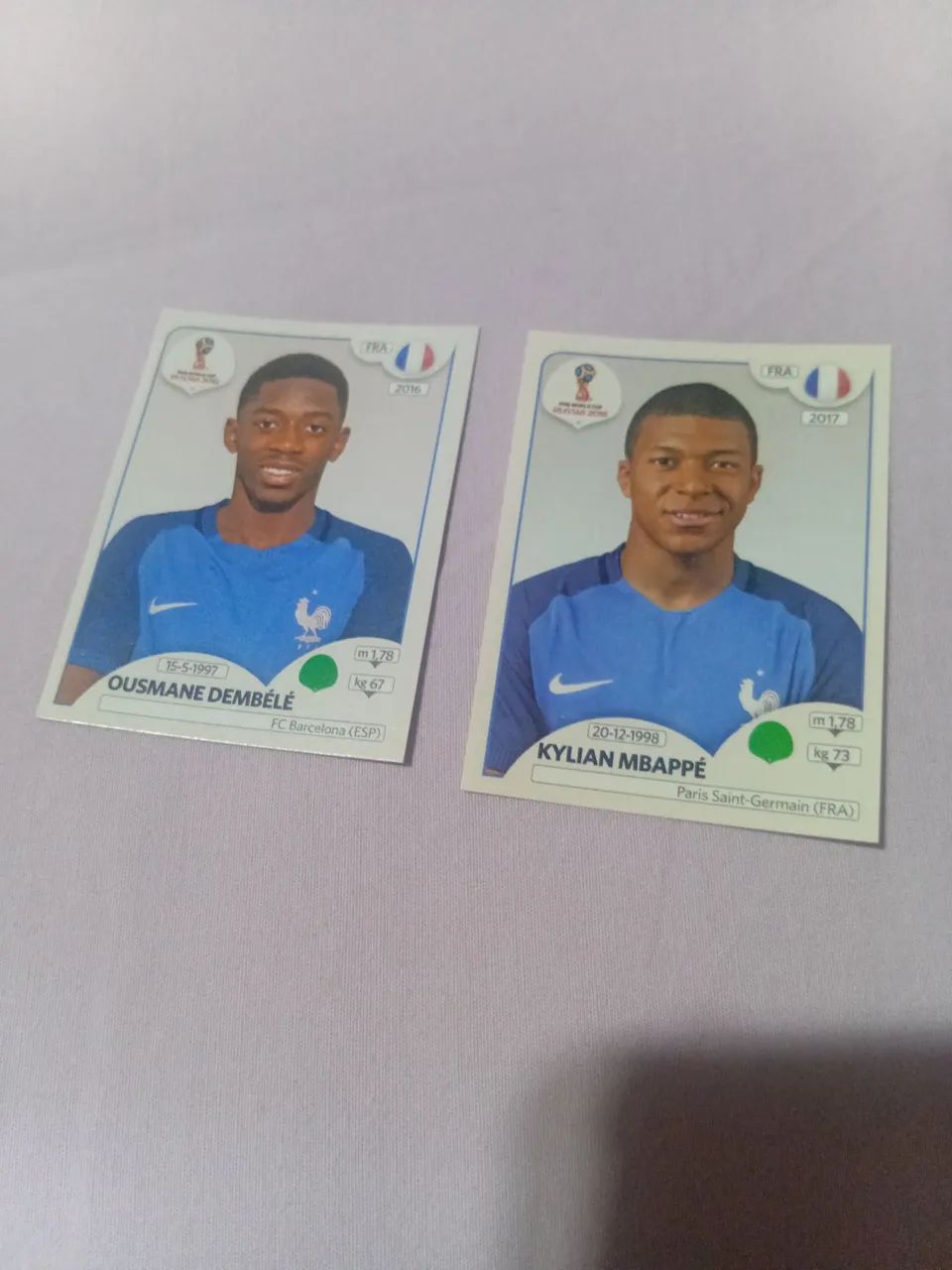 Figurinhas Copa 2018 Mbappé e Dembélé