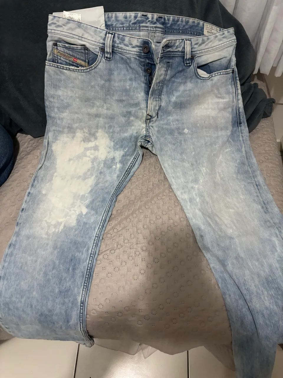 Calça Jeans Diesel Original - Modelagem Slim Reta (Tam 44/46) - Foto 4