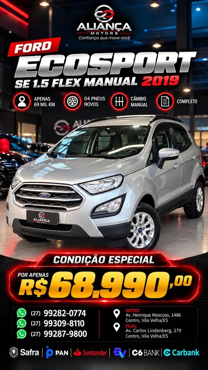 Ford Ecosport EcoSport SE 1.5 12V Flex 5p Mec. 2019
