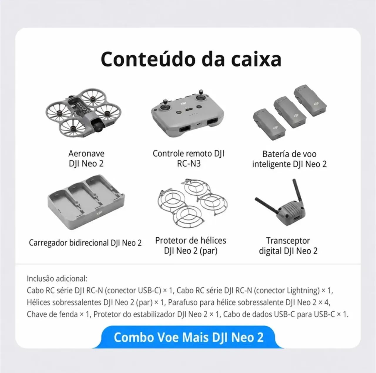 Mini Drone Dji Neo 2 Fly More Combo Original - Foto 2