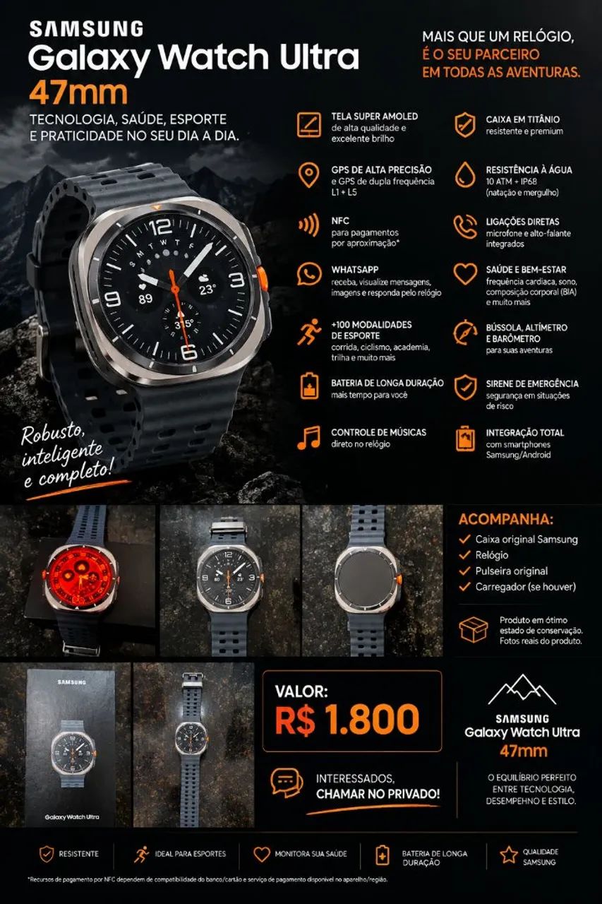 Smartwatch Samsung ultra 47mm 2025