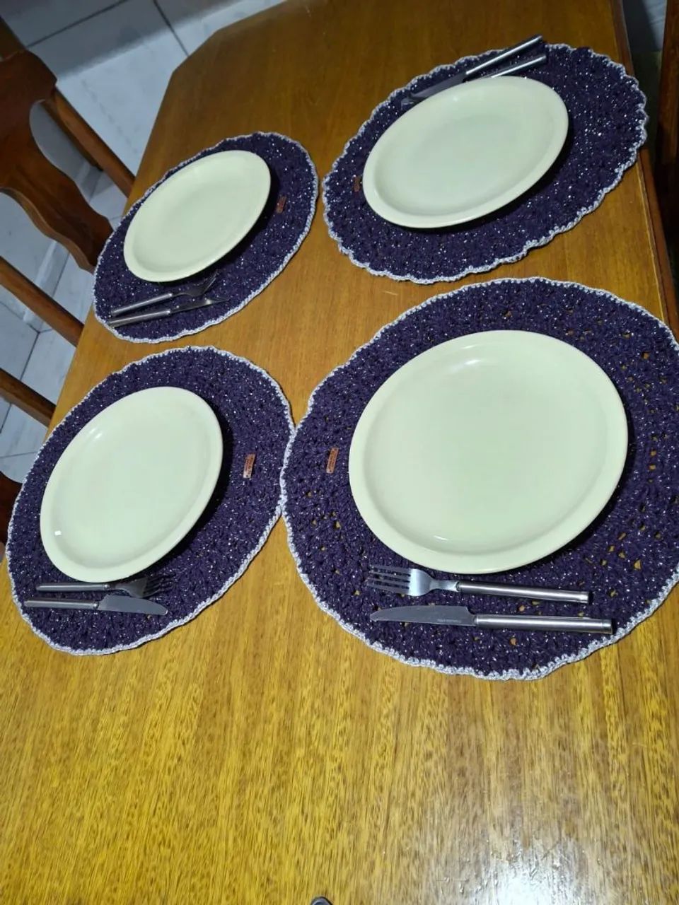 Kit suplats em crochê sobre  encomenda  - Foto 2