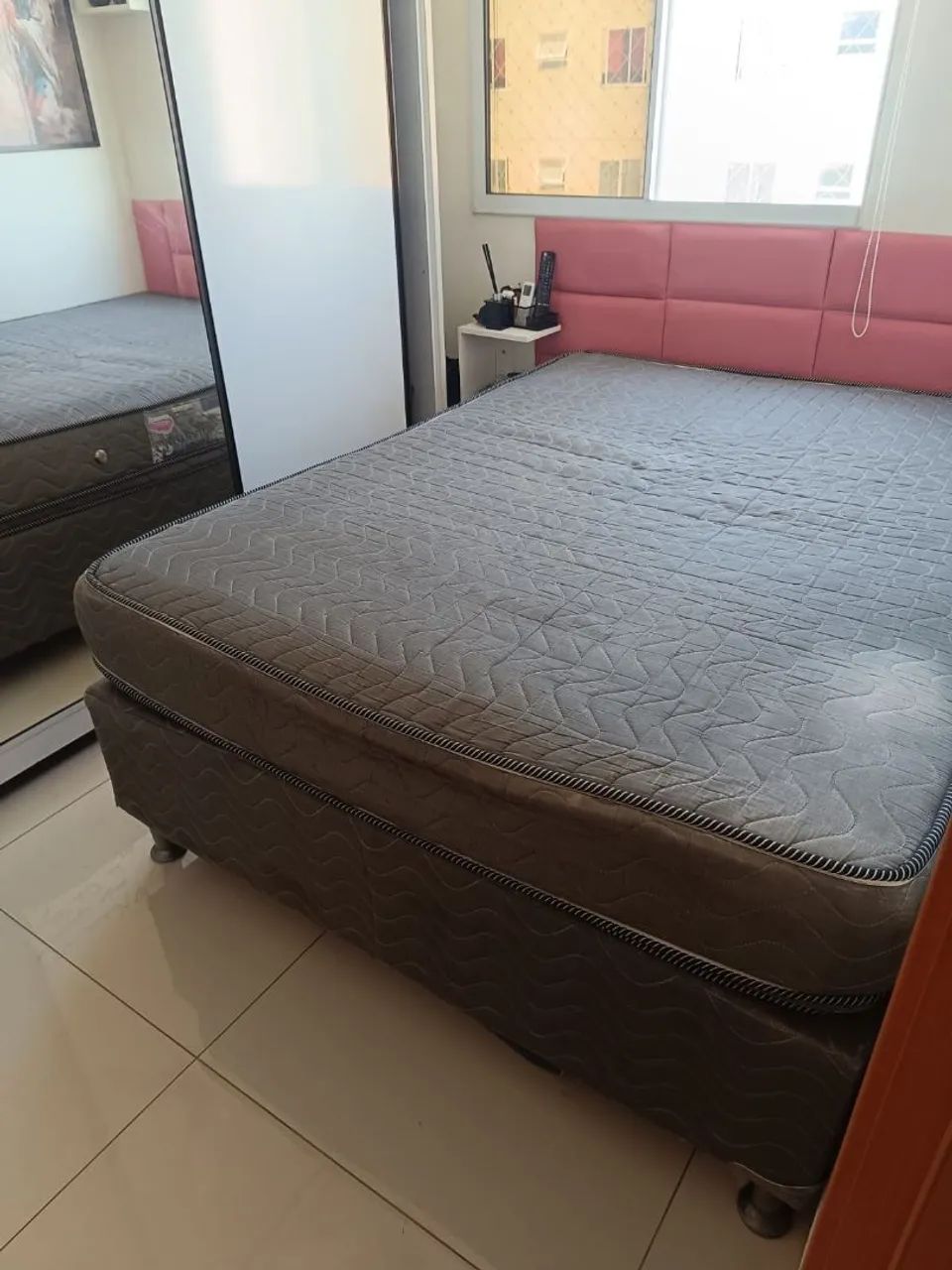 Cama de casal (cama e colchão, tamanho: normal)