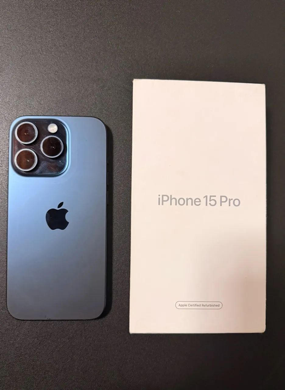 iPhone 15 pro Blue titanium