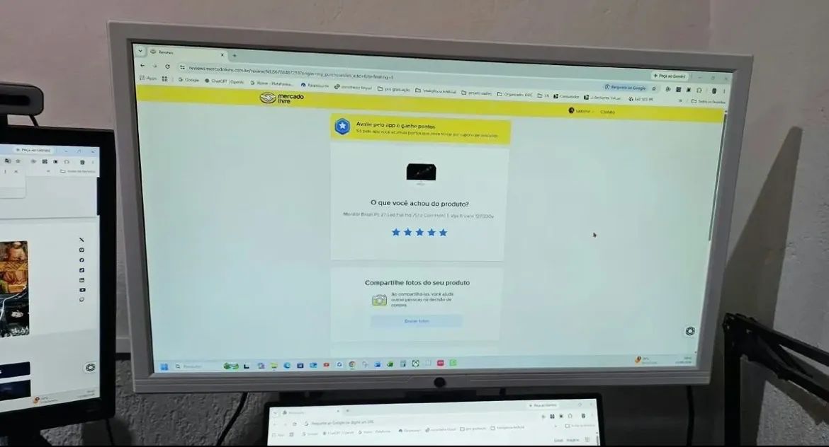 Monitor Brazil PC 27" LED Full HD 75Hz com HDMI e VGA Branco - Foto 4