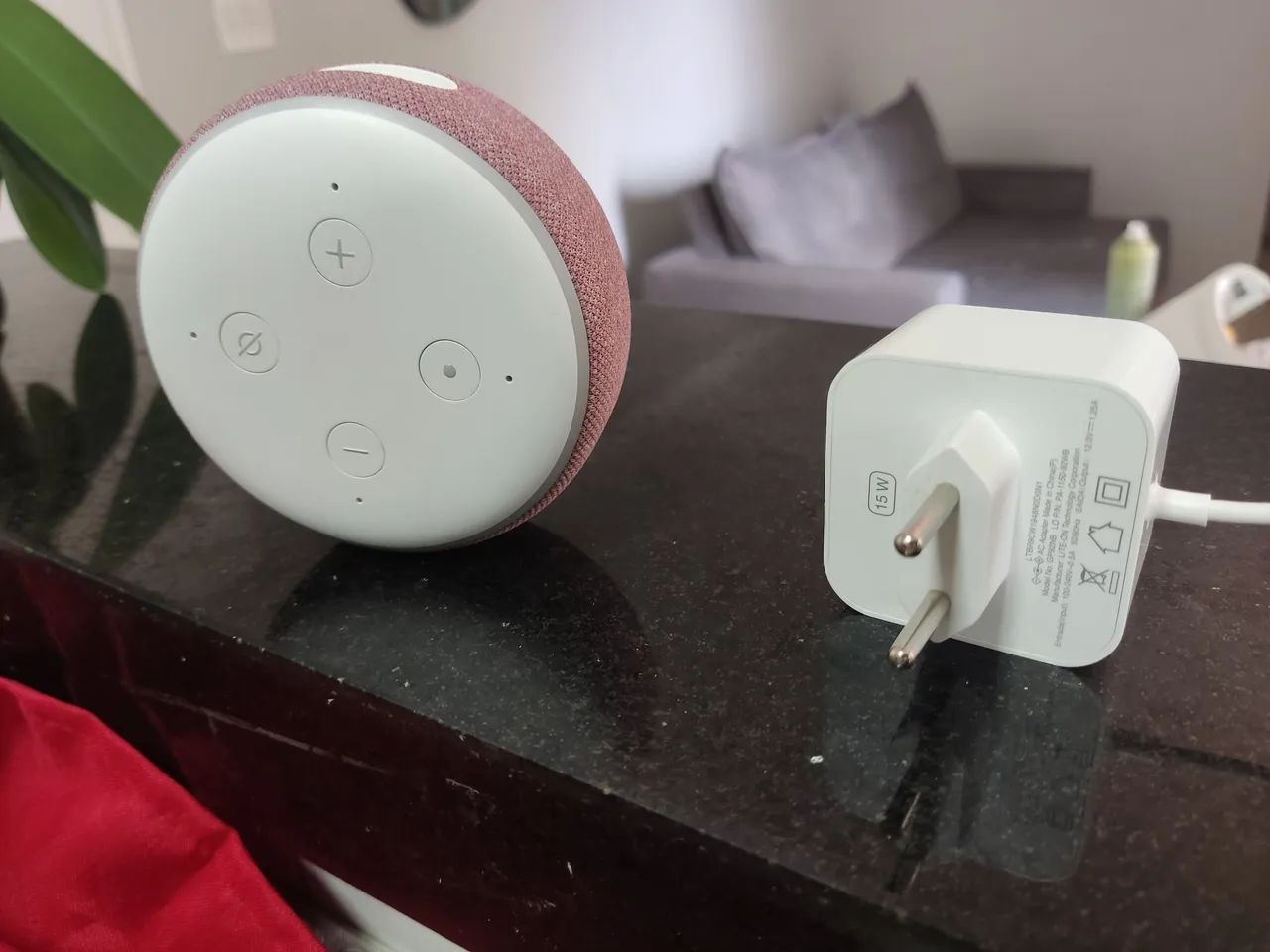 Echo Dot 3 Geração Com Alexa Smart Speaker Rosa - Foto 3