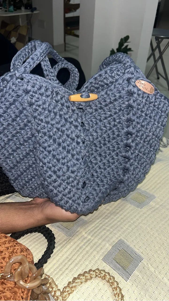 Lindas bolsas de crochê  - Foto 2