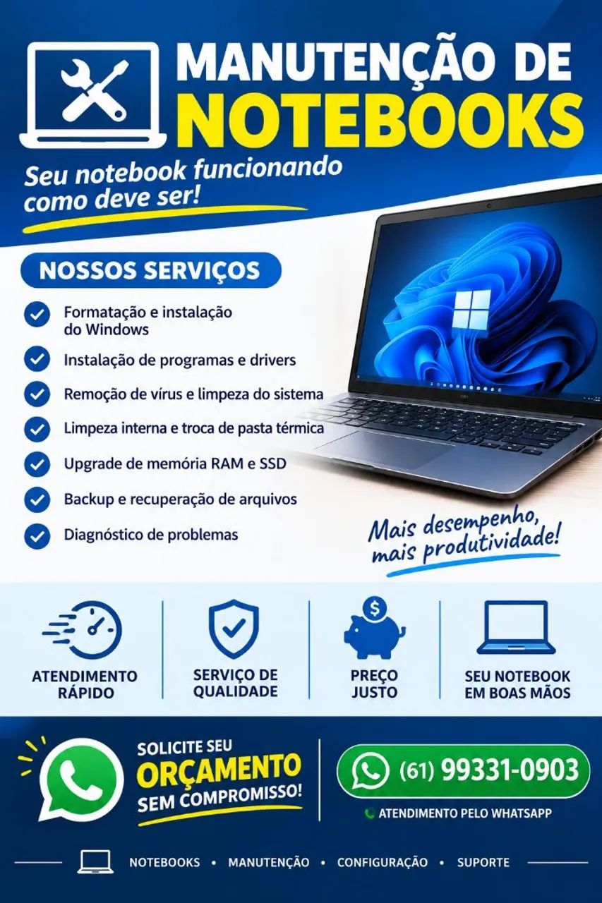 Manutenção em notebooks 