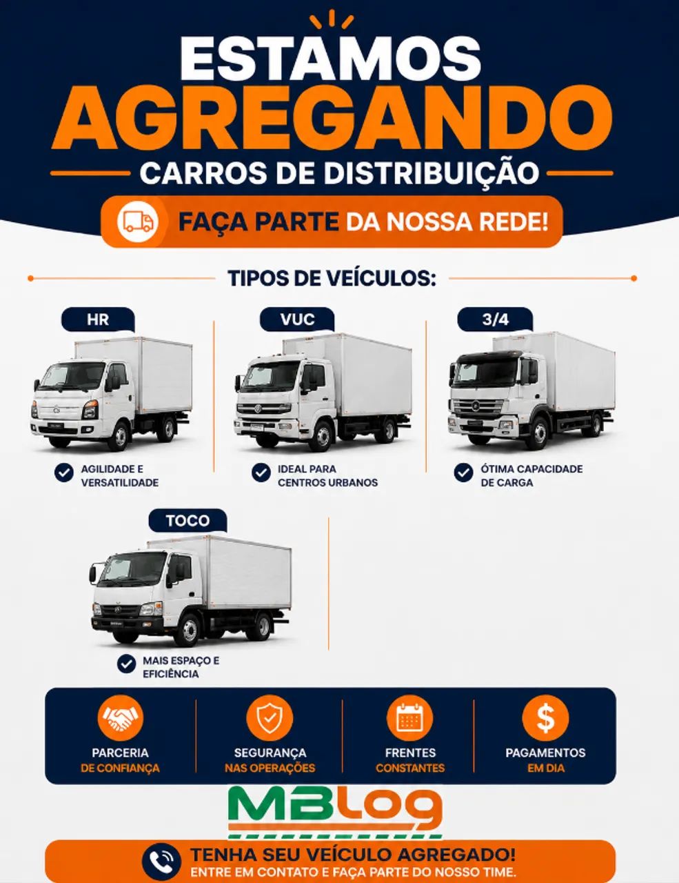 ESTAMOS AGREGANDO VEICULOS PRA OPERACAO DE ENTREGA EM FORTALEZA E REGIAO METROPOLITANA