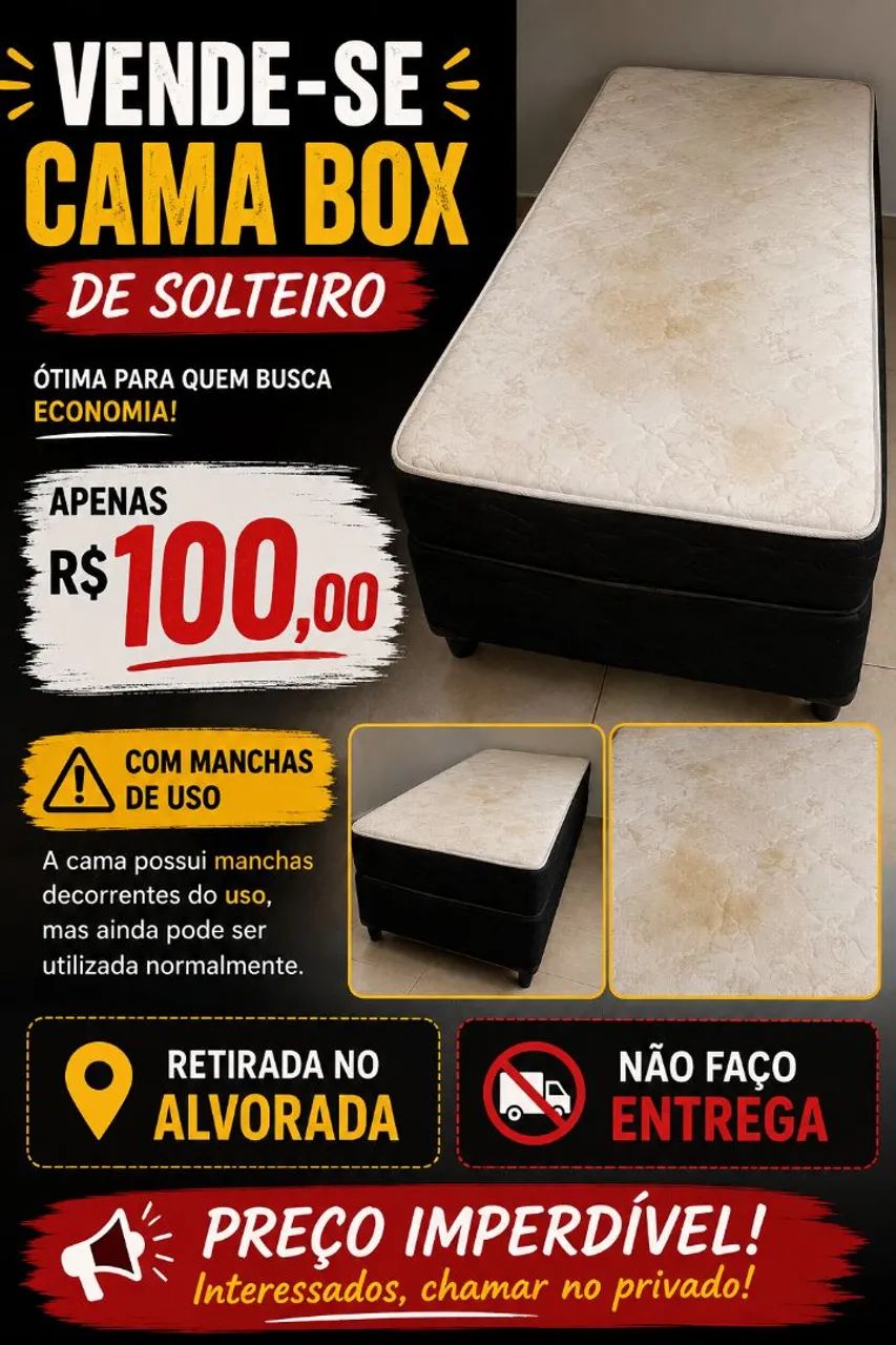 Cama Box solteiro 