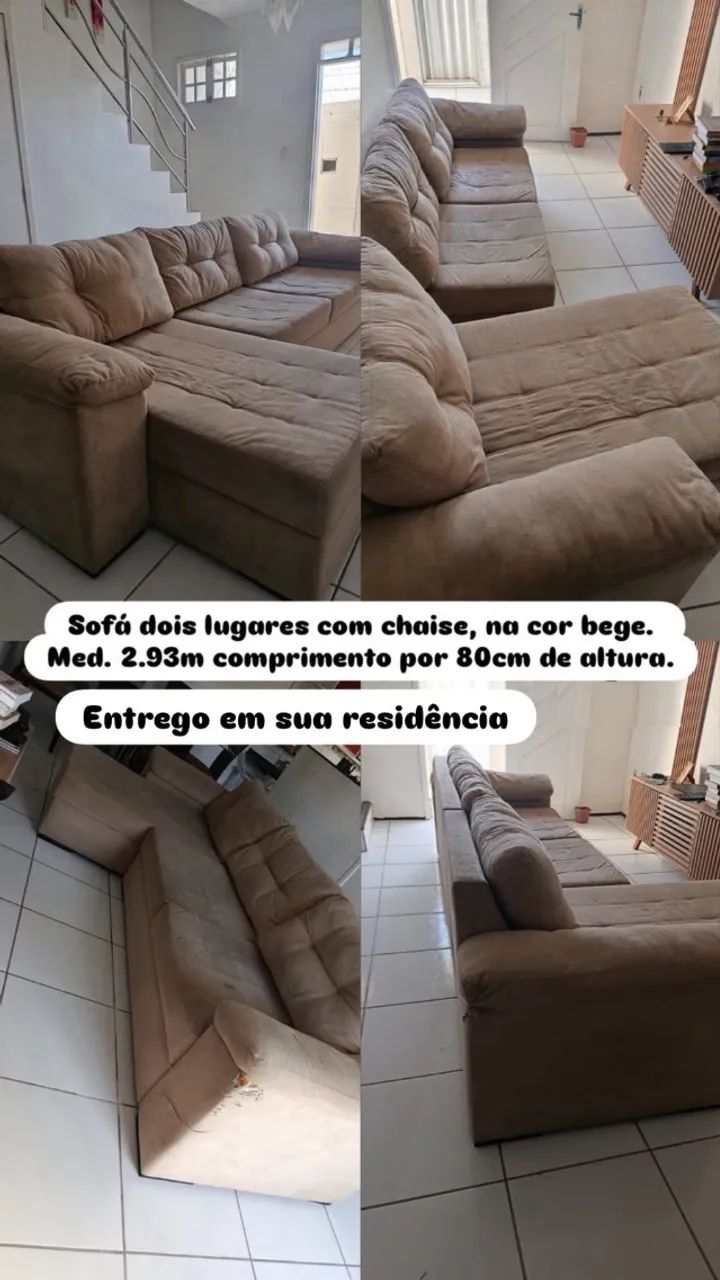 Sofá de 2 lugares com Chaise
