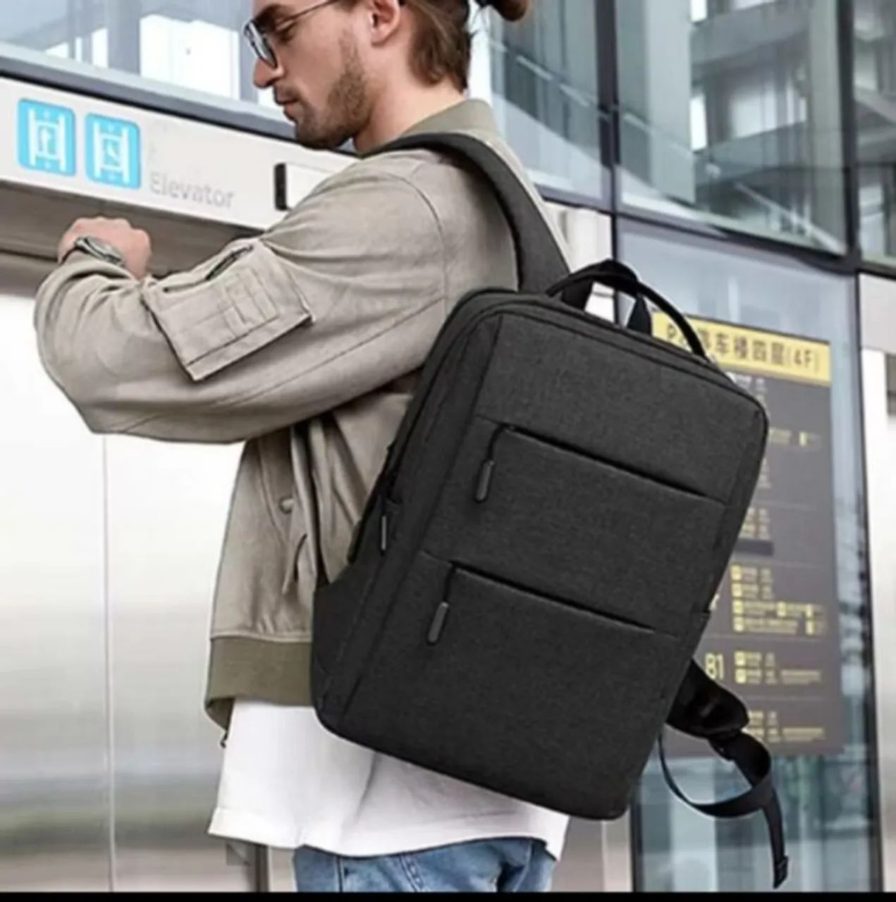 Mochila Resistente Laptop para  Trabalho. Com Tecido resistente, Moderna Viagem e Passeio - Foto 3