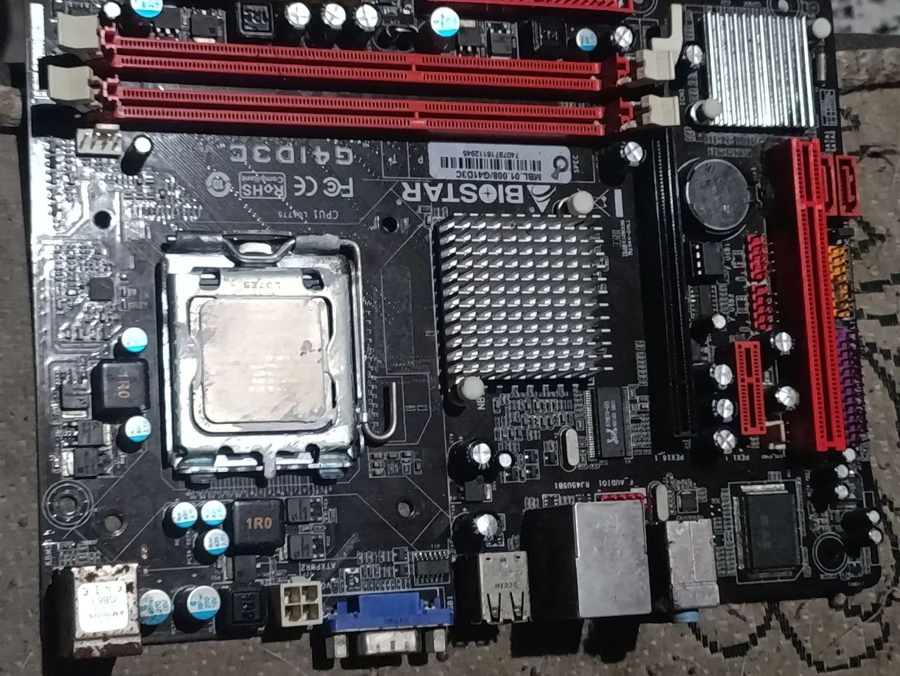 Kit Placa Mãe Biostar LGA 775 com processador  - Foto 5