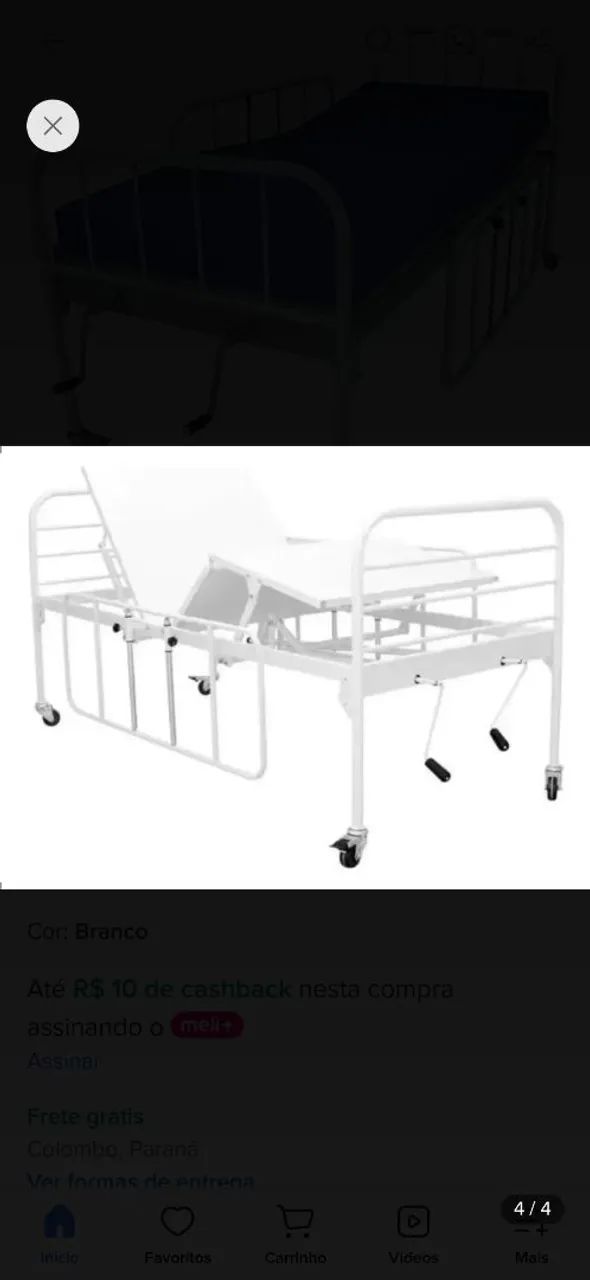 Cama Hospitalar 2 manivelas - Foto 4
