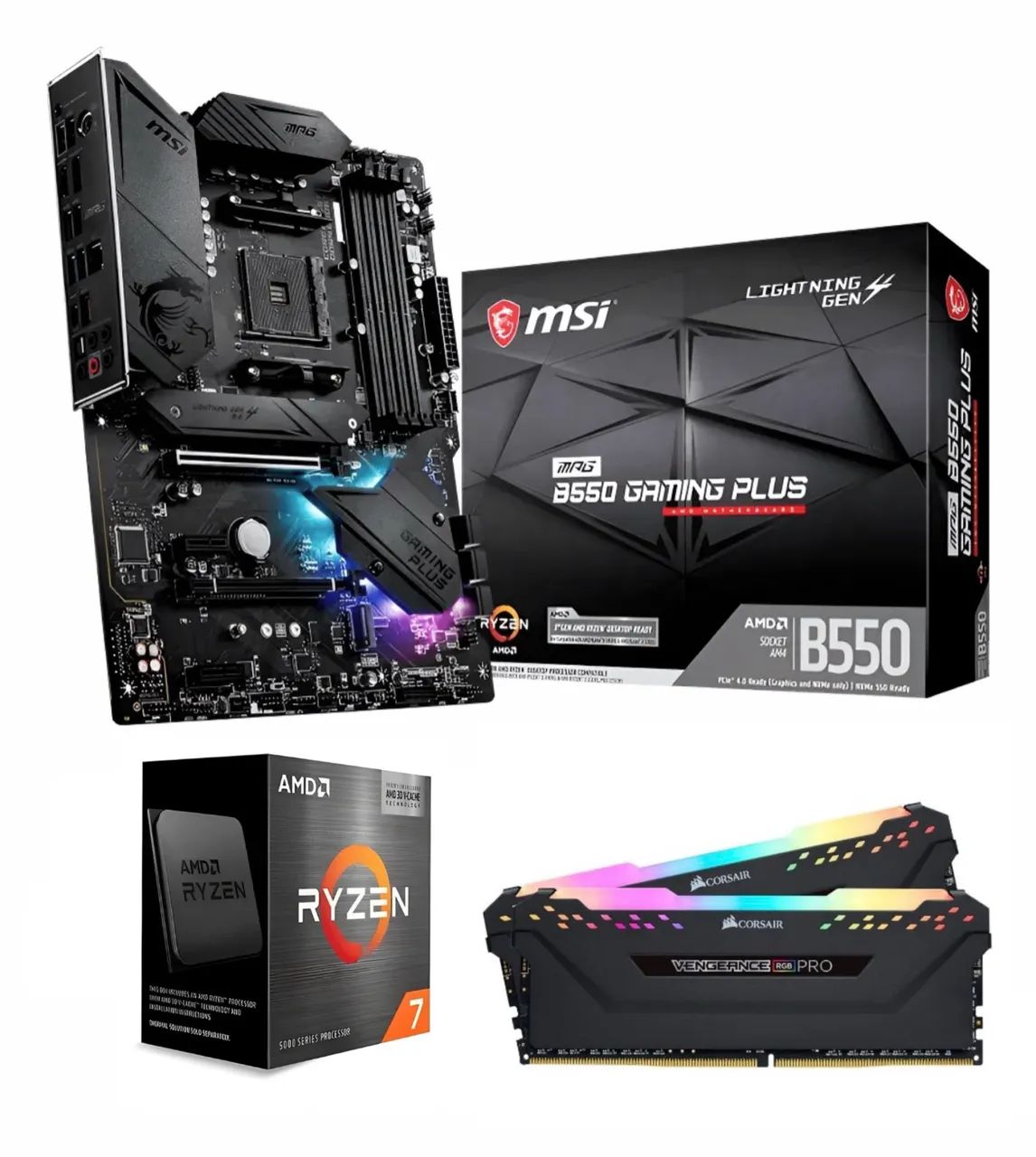 B550 マザーボードセット + Ryzen 7 5700X3D + 32gb Kit upgrade Ryzen