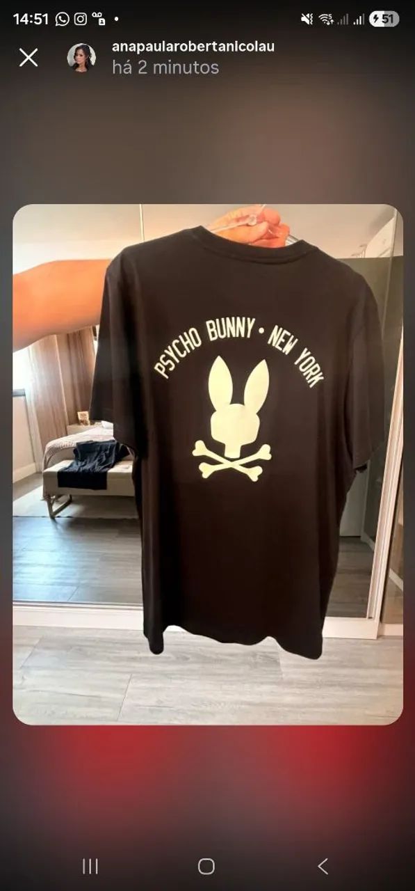 Camisa de Malha Psycho Bunny Preta - Foto 3