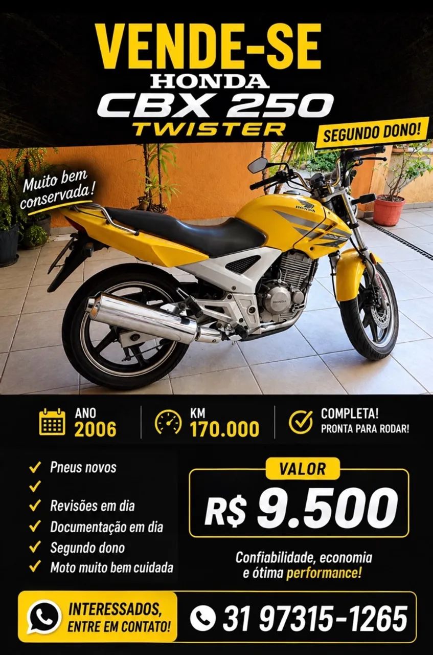 Moto nova para pessoas exigentes 