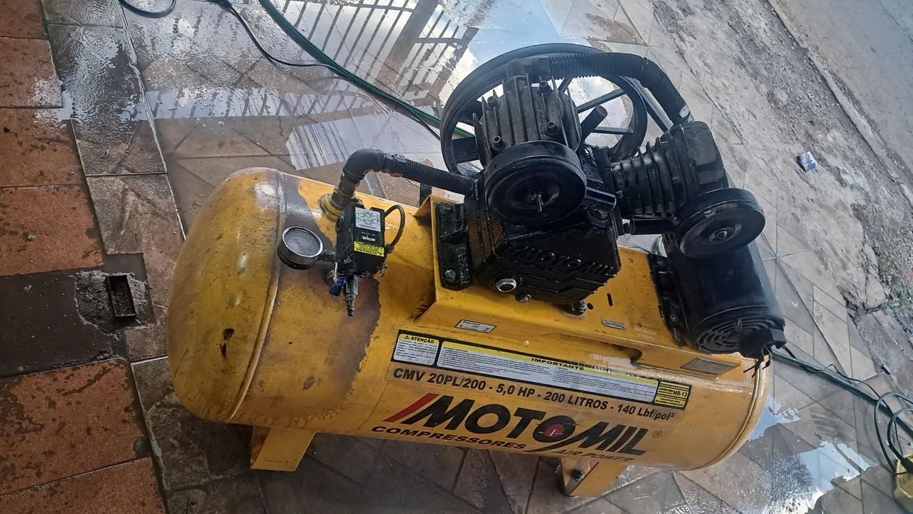 Compressor trifásico 200lt 5hp 140 lb - Foto 5