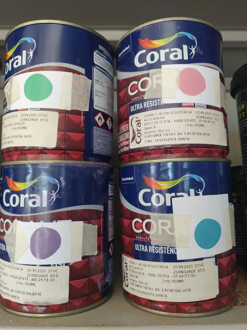 Esmalte Coralit  900ml cores da foto 