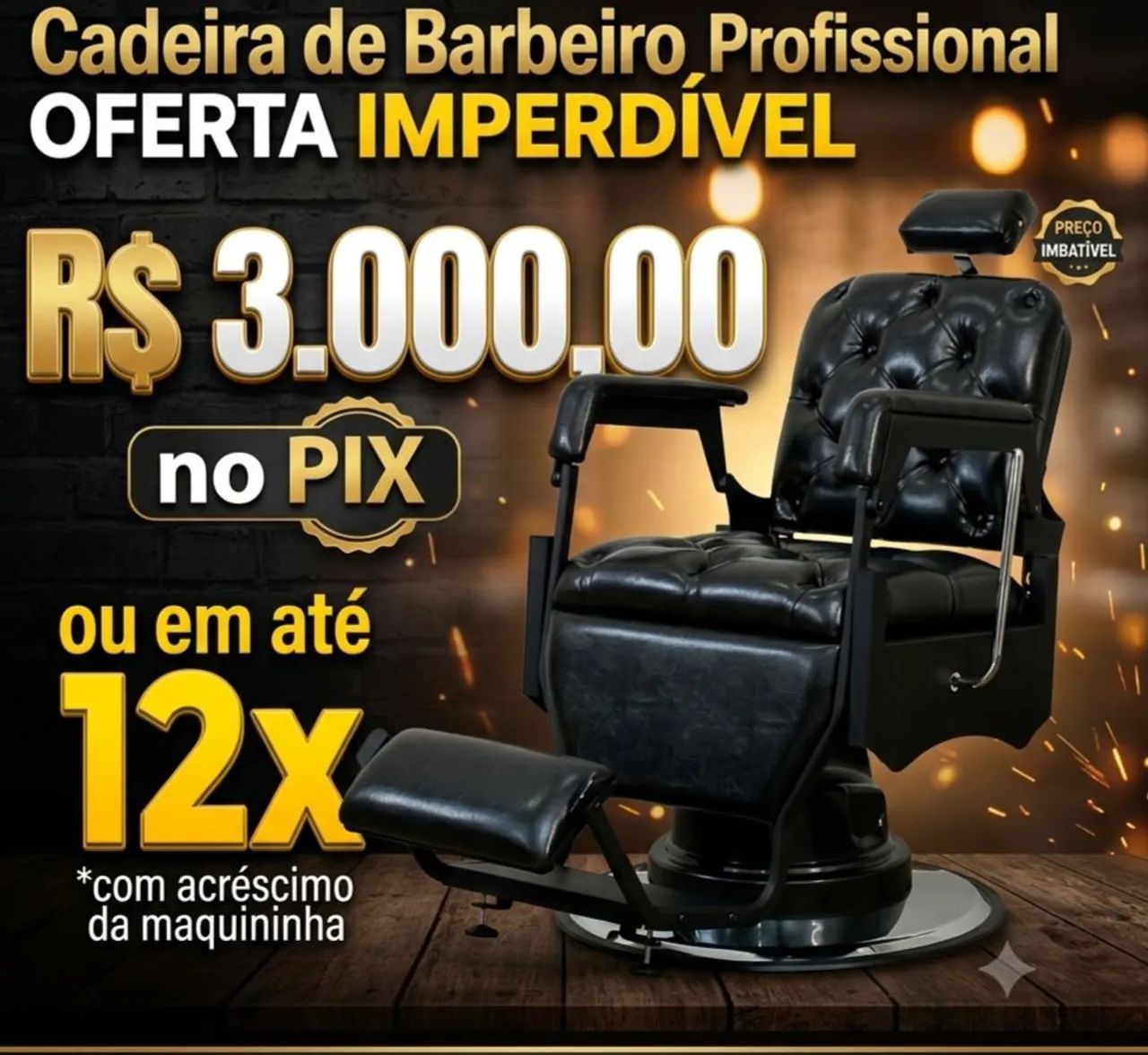Cadeira reclinável para barbeiro 