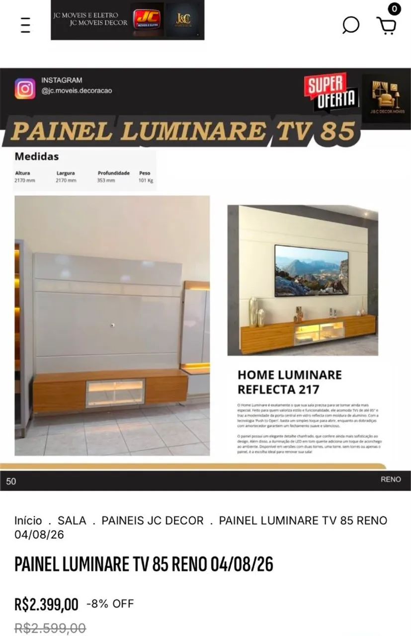 PAINEL LUMINARE COM LED MDF
