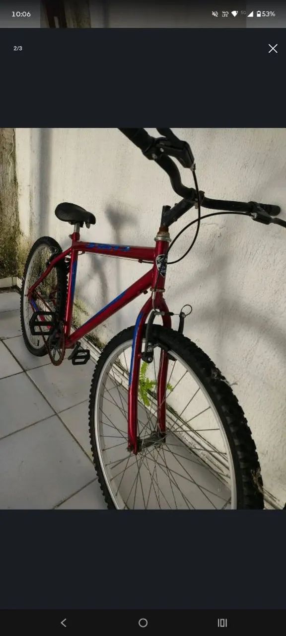 BICICLETA SEMI NOVA VERMELHA  - Foto 3