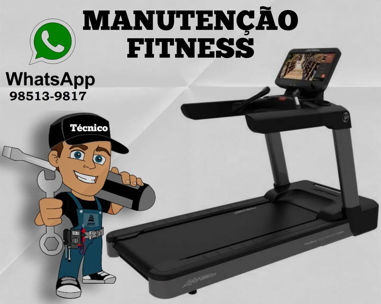 Conserto esteiras,bicicleta spinning, elíptico 