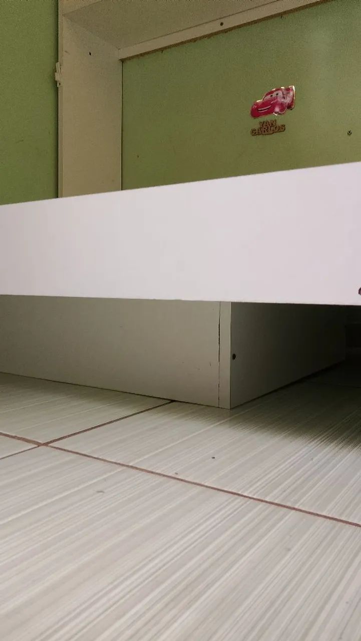 Cama De Solteiro Articulável Horizontal Com Nichos Branca - Foto 5
