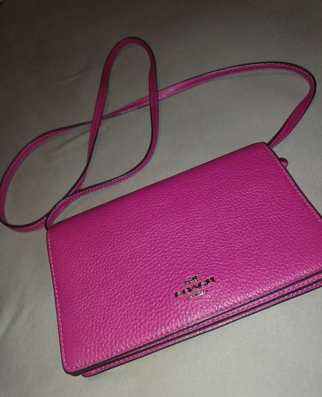 Bolsa carteira pequena rosa pink Coach Original 