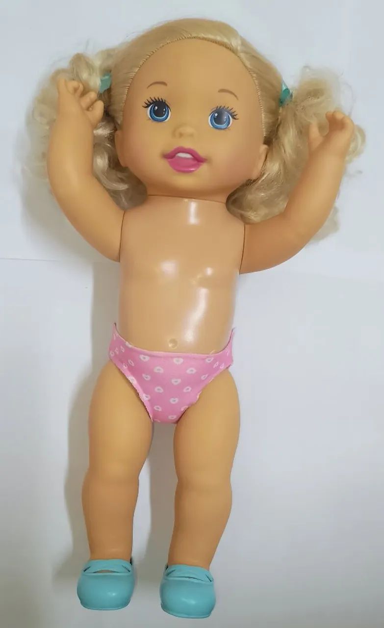 Boneca Little Mommy Hora de Comer e Lavar Mattel 2017 - Foto 2