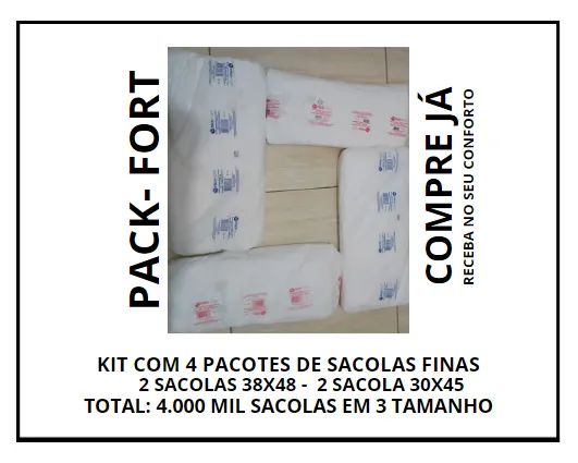 SACOLAS FINAS - KIT COM 4000 MIL SACOLAS - Foto 2