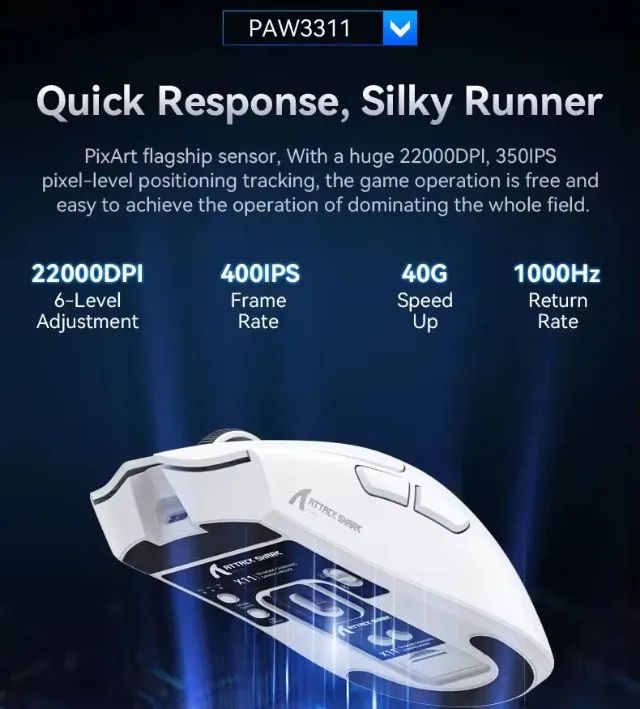 Mouse Gamer attack shark x11