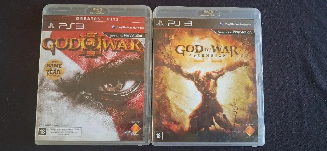 God of War 3 e God of War ascension-PTBR PS3 Mídia Física - Jogos