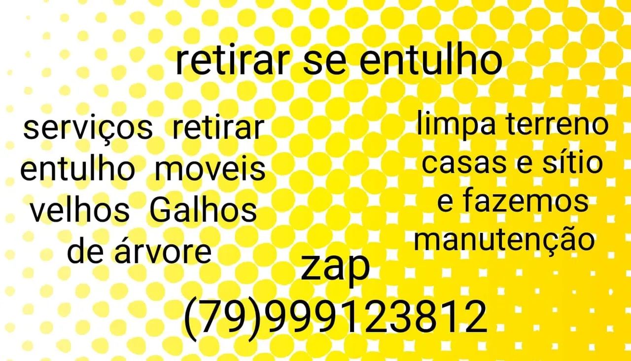 Retirar entulho e Móveis velhos 