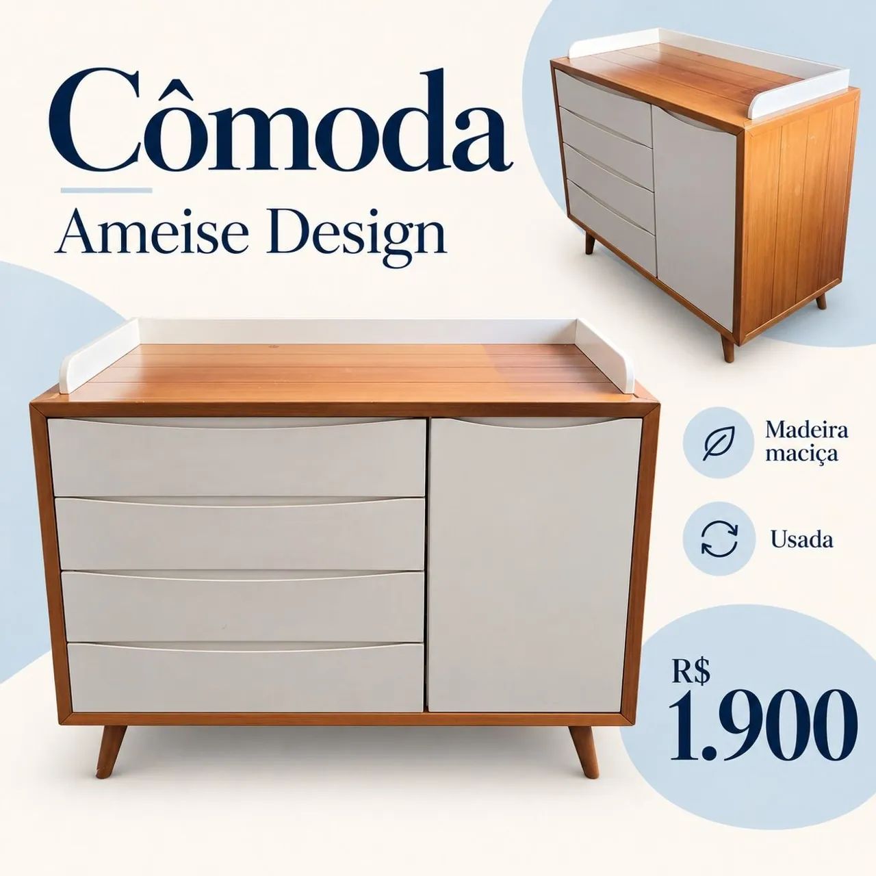 Berço + Cômoda Ameise Design - Foto 2