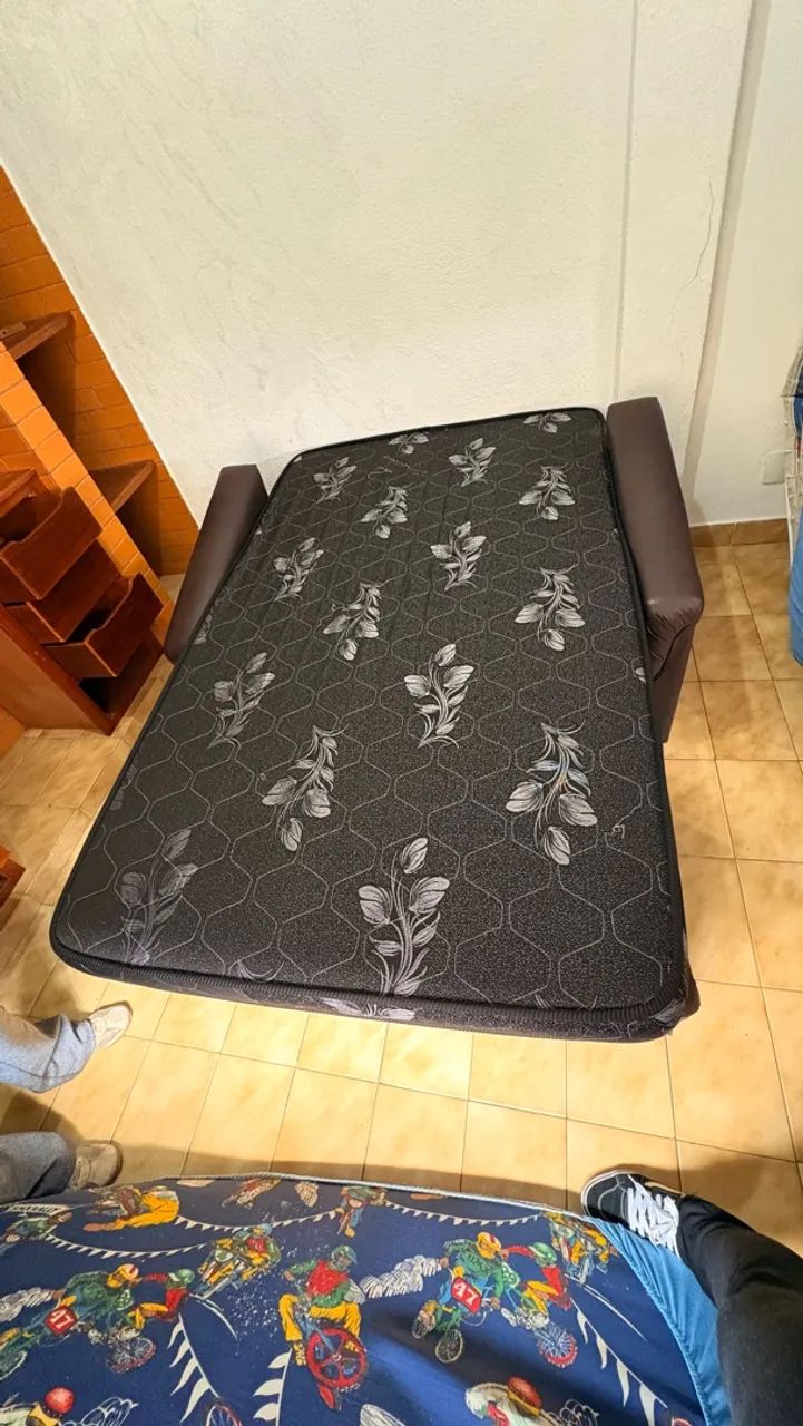 SOFÁ-CAMA COM BAÚ E COLCHÃO APENAS RETIRADA - Foto 3