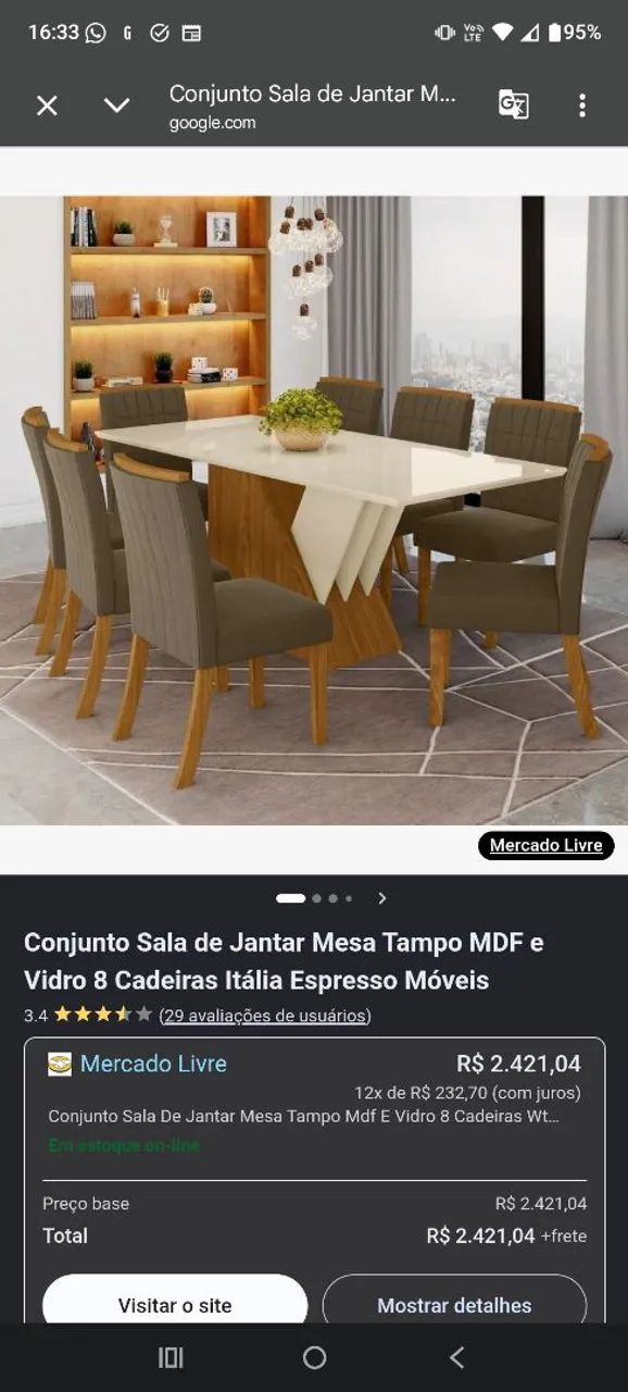 Mesa de jantar em excelente estado 