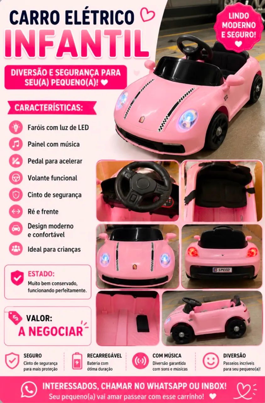 Carro infantil elétrico 