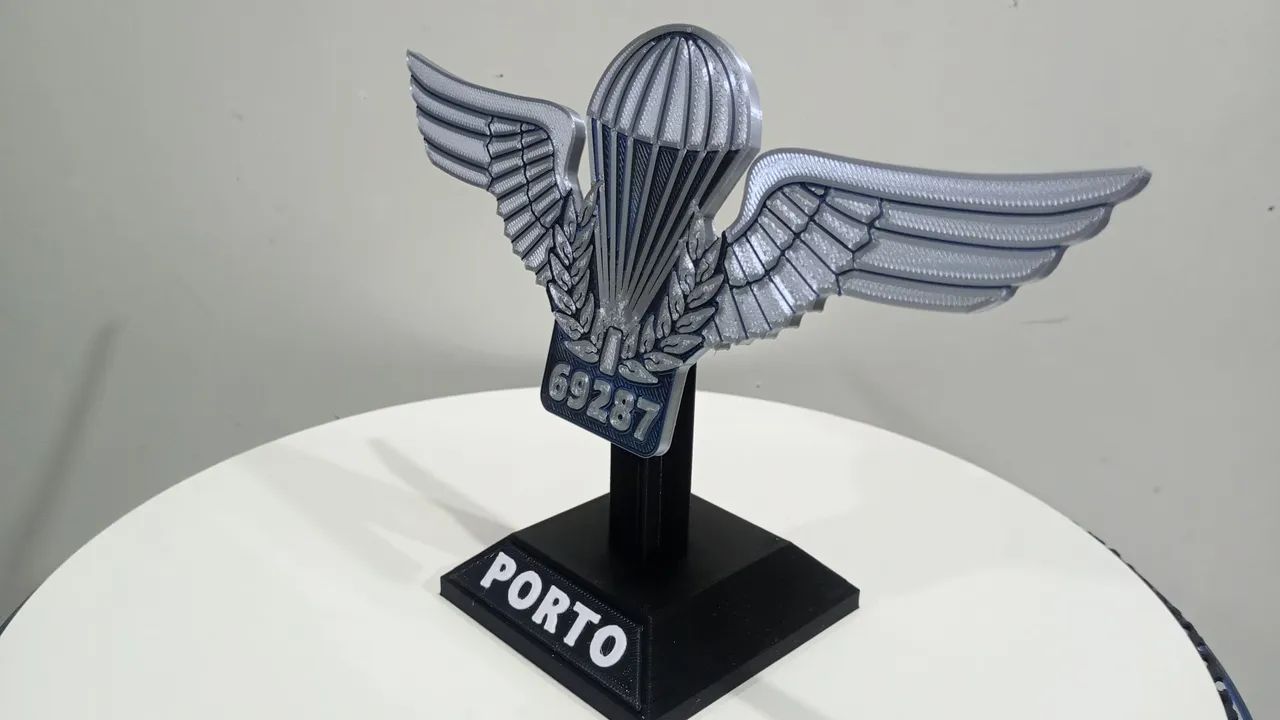 Objeto Decorativo Brevê Paraquedista Militar Exército Pqd - Foto 3