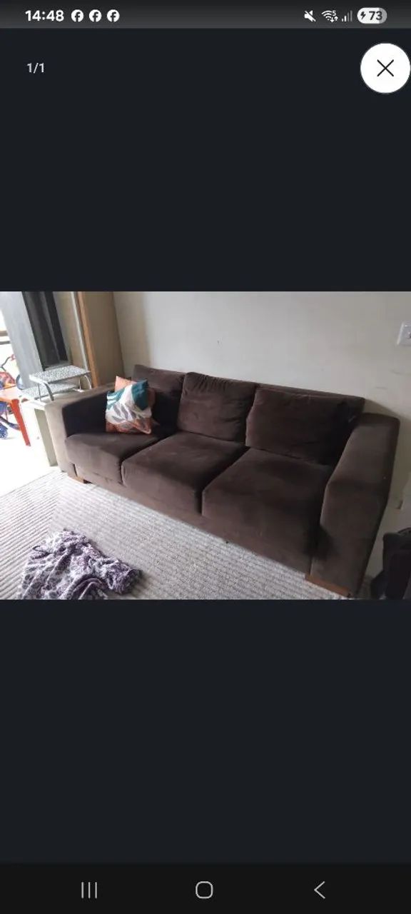 Sofá vira cama 3 lugares 