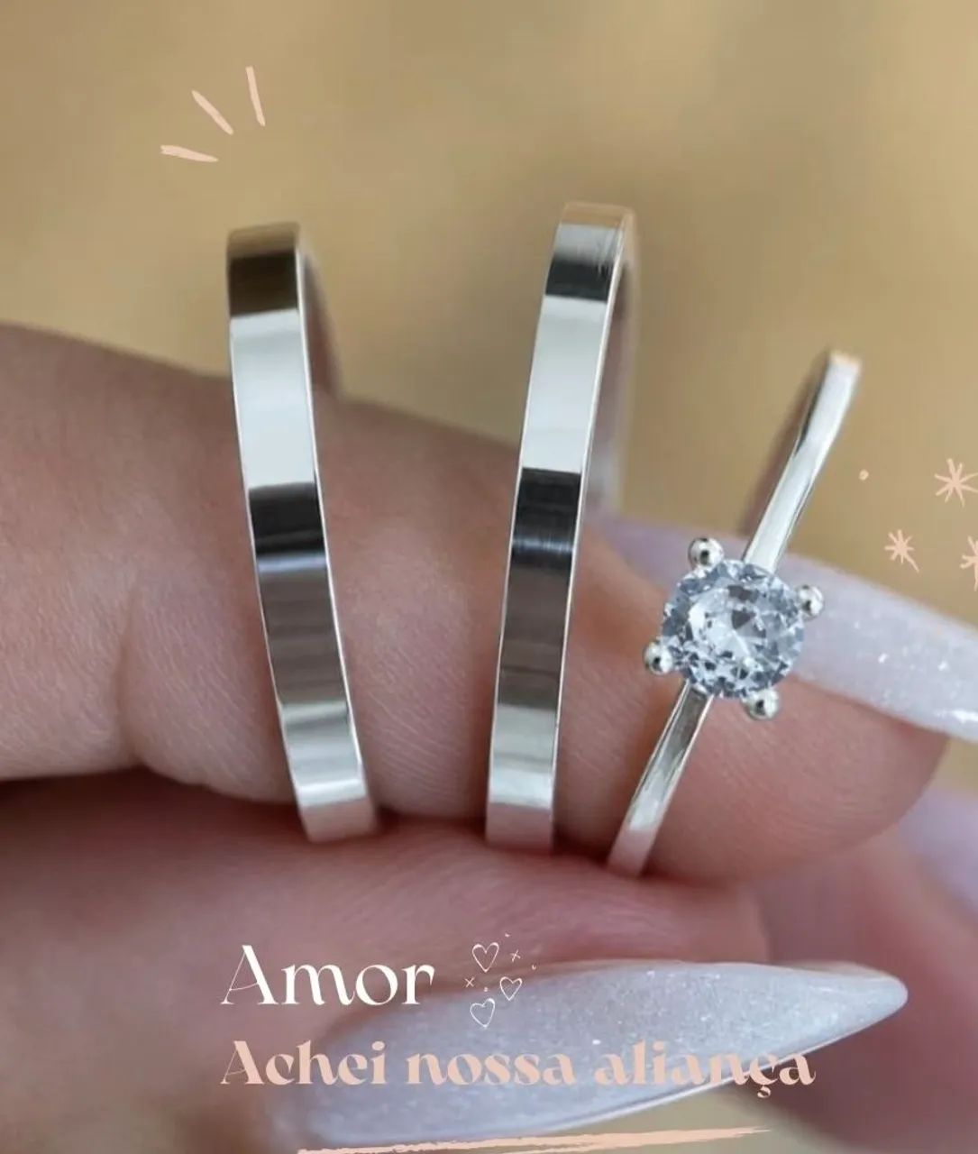 COMBO ALIANÇA+ ANEL EM PRATA LEGÍTIMA 