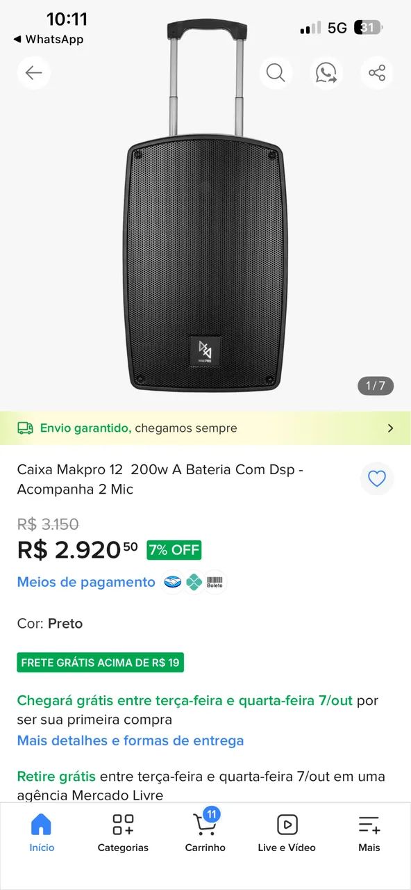 ? CAIXA DE SOM MAKPRO 12 - 200W   - Foto 4