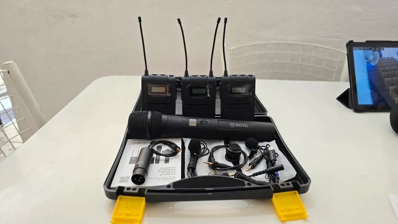 MICROFONE BOYA LAPELA E BASTÃO KIT COMPLETO  - Foto 3