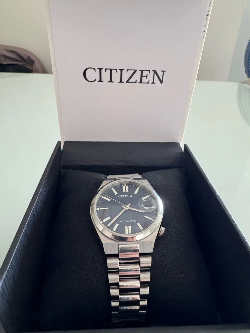 Relógio Citizen Tsuyosa 37mm azul - Foto 5