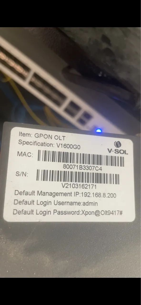 OLT GPON VSOL 4 porta